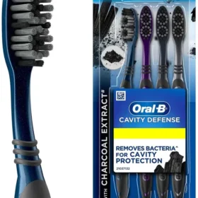 Oral B Cavity Defense 123 Soft Black Toothbrush (Pack of 4) - India - Assorted Colours