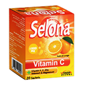SELONA  (VIT C 1000MG ) 10 SACHETS